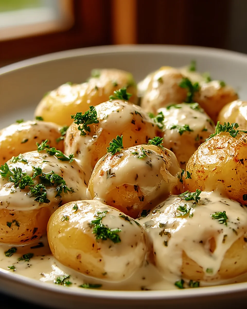 Creamy Garlic Sauce Baby Potatoes: A Delicious Side Dish!