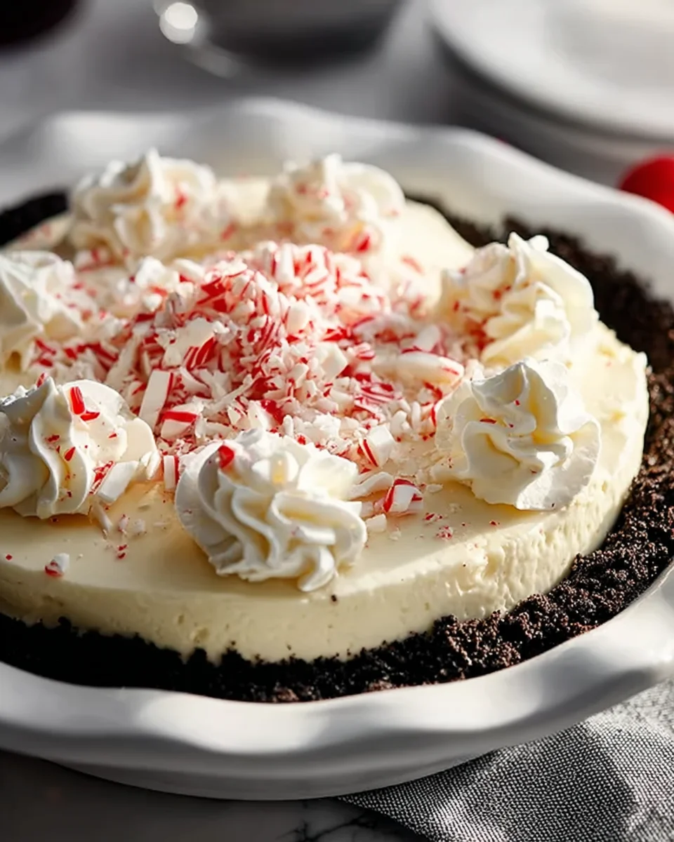 Creamy White Chocolate Peppermint Pie: Perfect Holiday Dessert