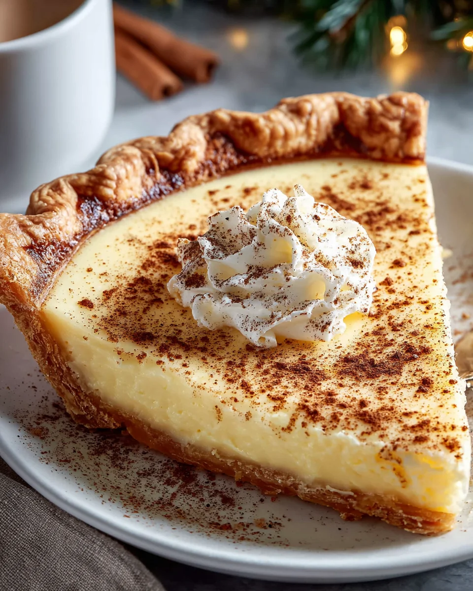 Christmas Eve Custard Pie: Creamy Cinnamon Vanilla Magic