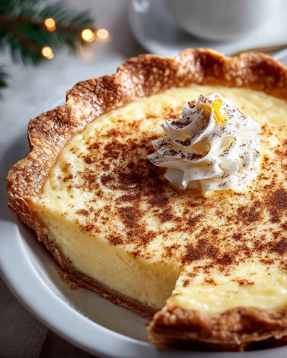 Christmas Eve Custard Pie: Creamy Cinnamon Vanilla Magic