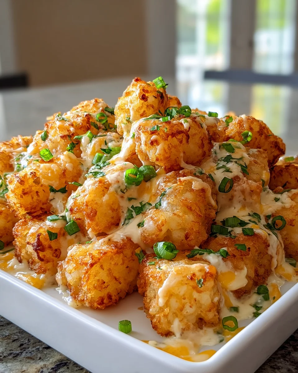 Ultimate Cheddar Ranch Chicken Tater Tot Bake Delight