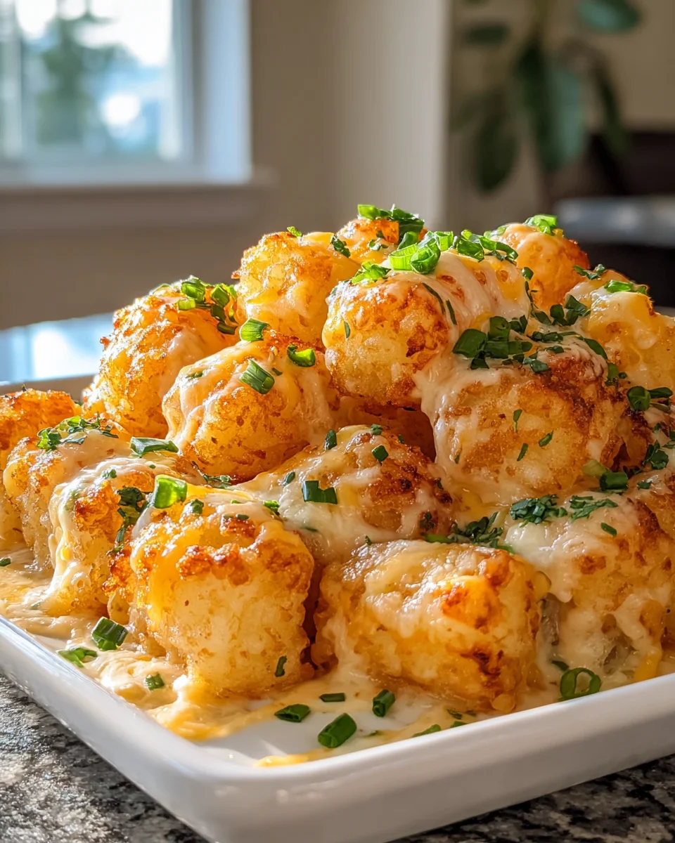 Ultimate Cheddar Ranch Chicken Tater Tot Bake Delight