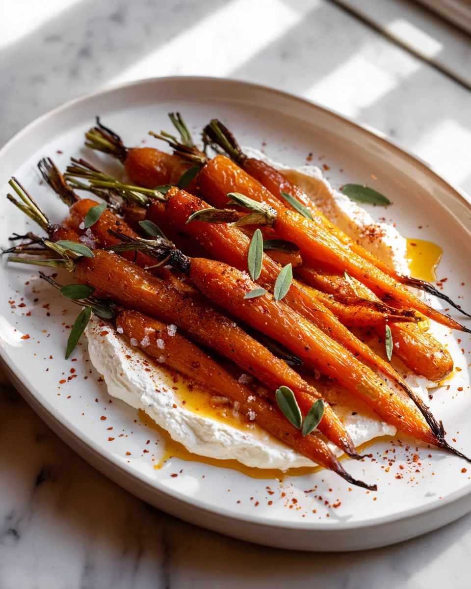Delicious Roasted Carrots with Whipped Ricotta & Chili Butter