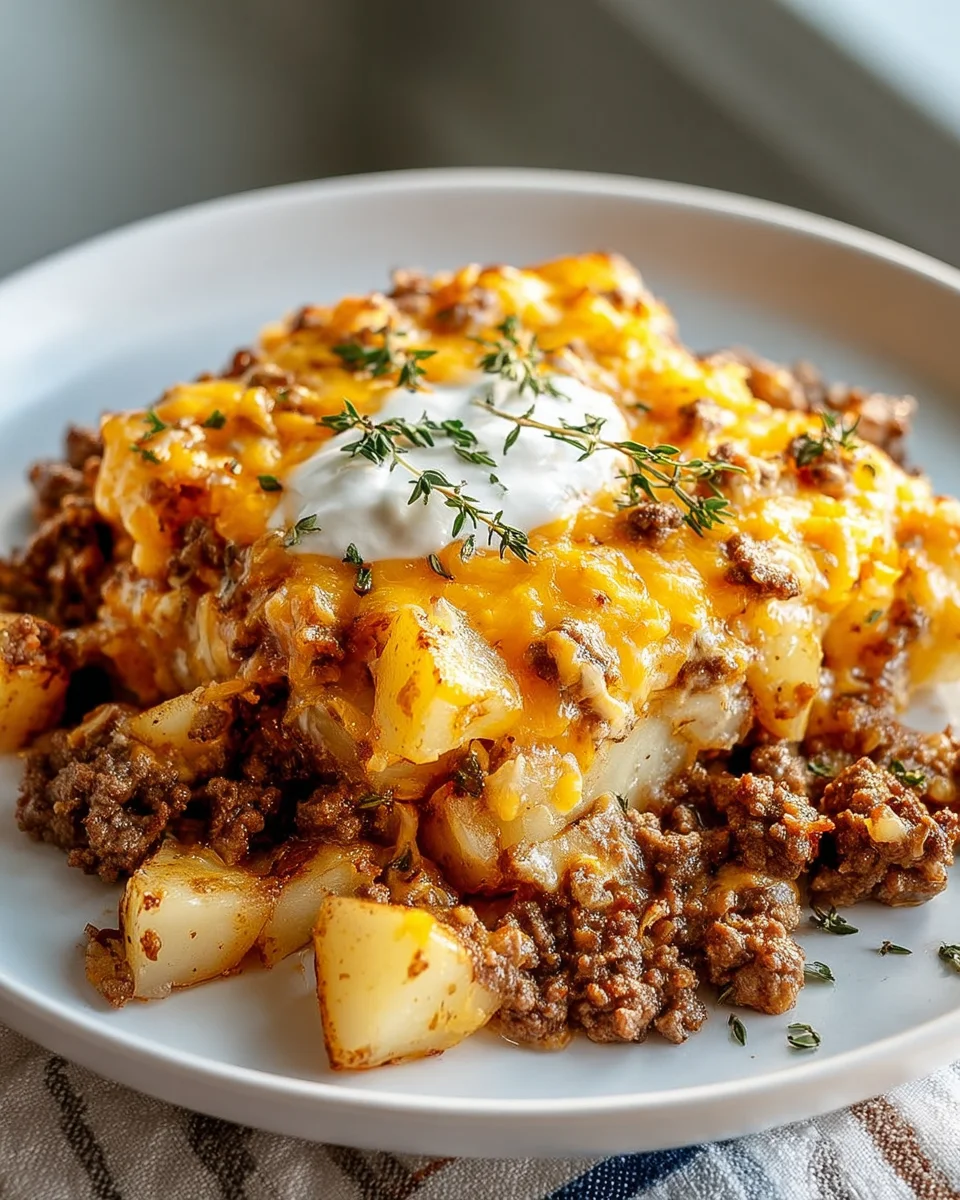 Delicious Ground Beef Potatoes Casserole Recipe for Dinner
