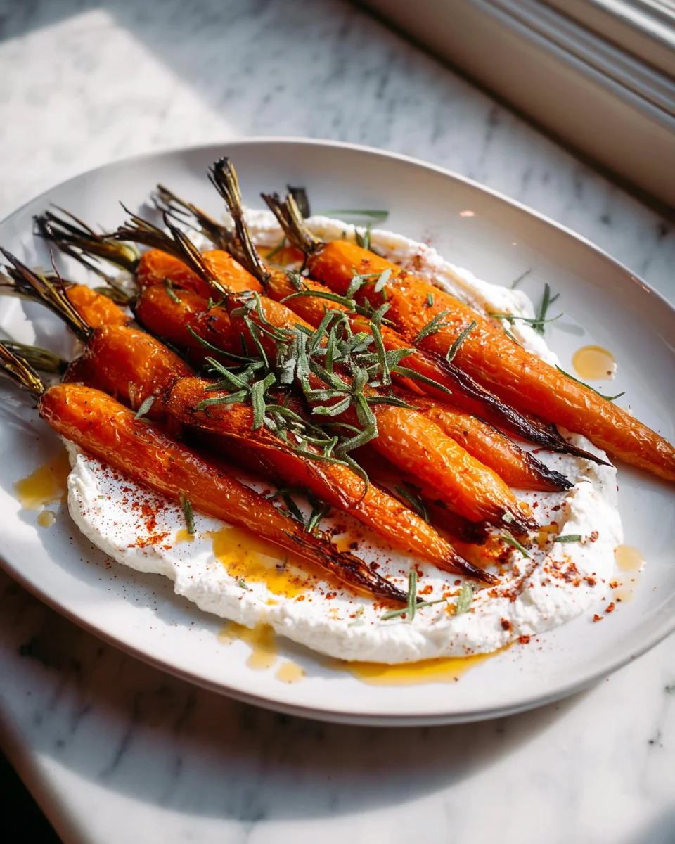 Delicious Roasted Carrots with Whipped Ricotta & Chili Butter