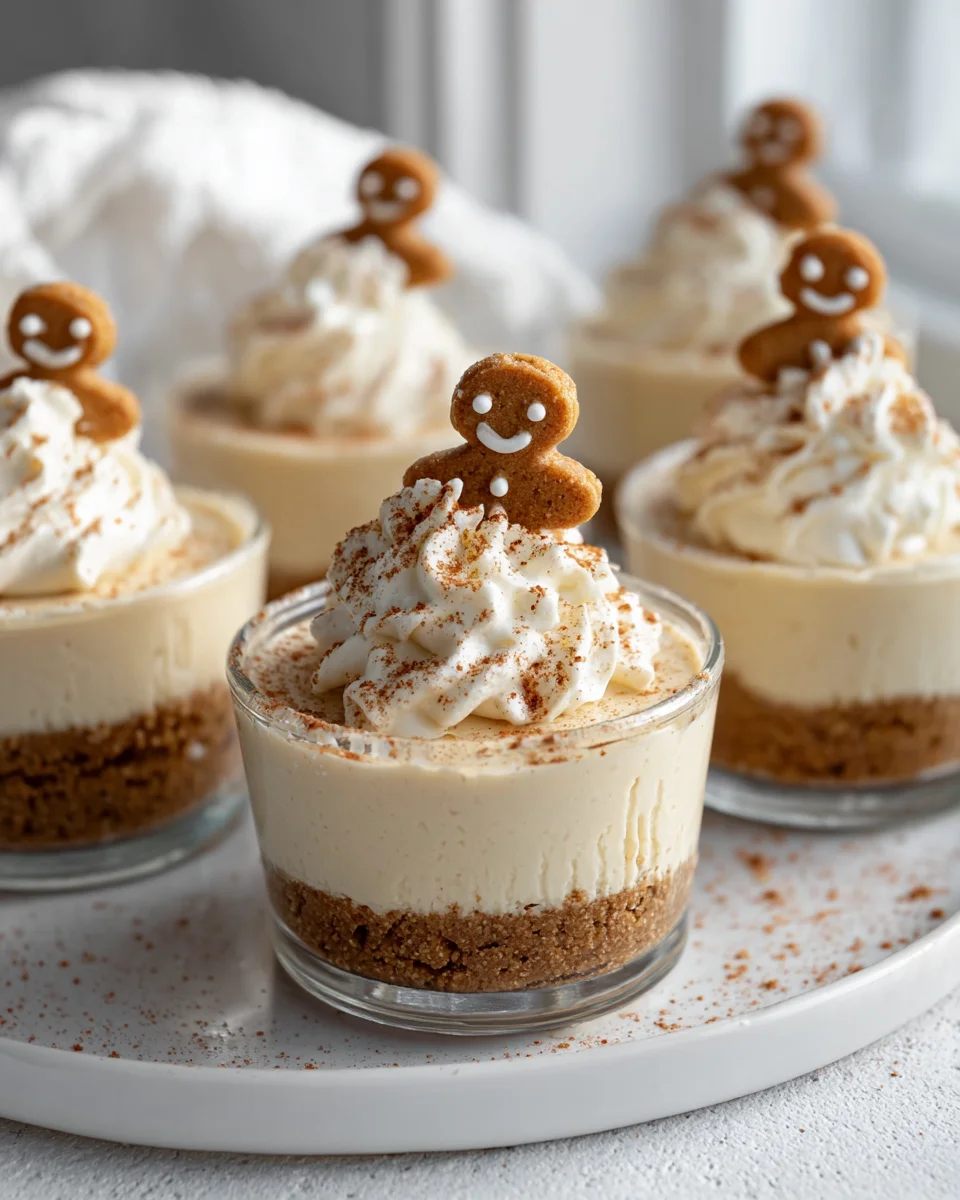 No Bake Gingerbread Cheesecake Cups