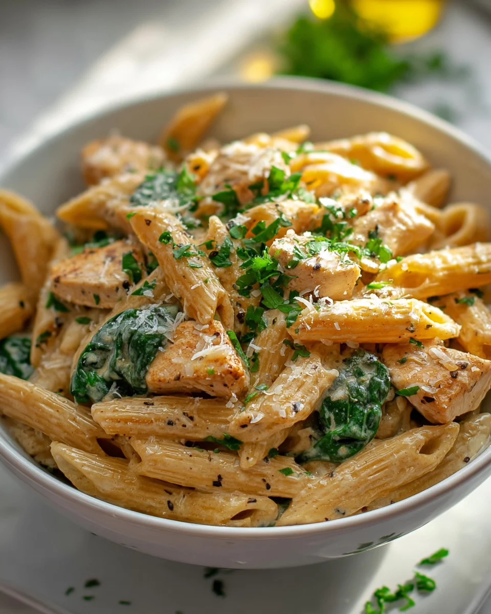 Quick & Healthy Garlic Parmesan Chicken Pasta Recipe