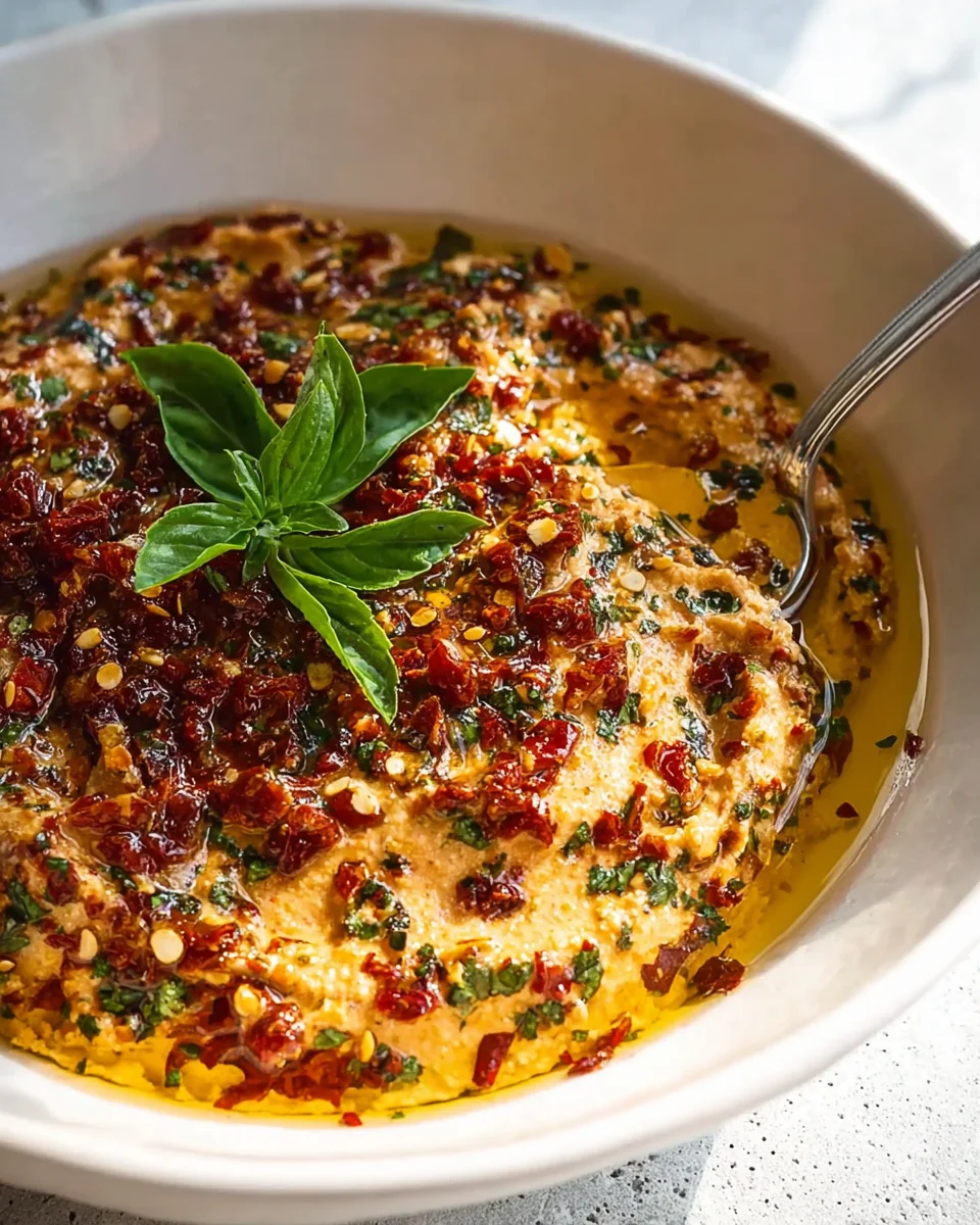 Mediterranean Sun Dried Tomato Garlic Olive Oil Dip Recipe