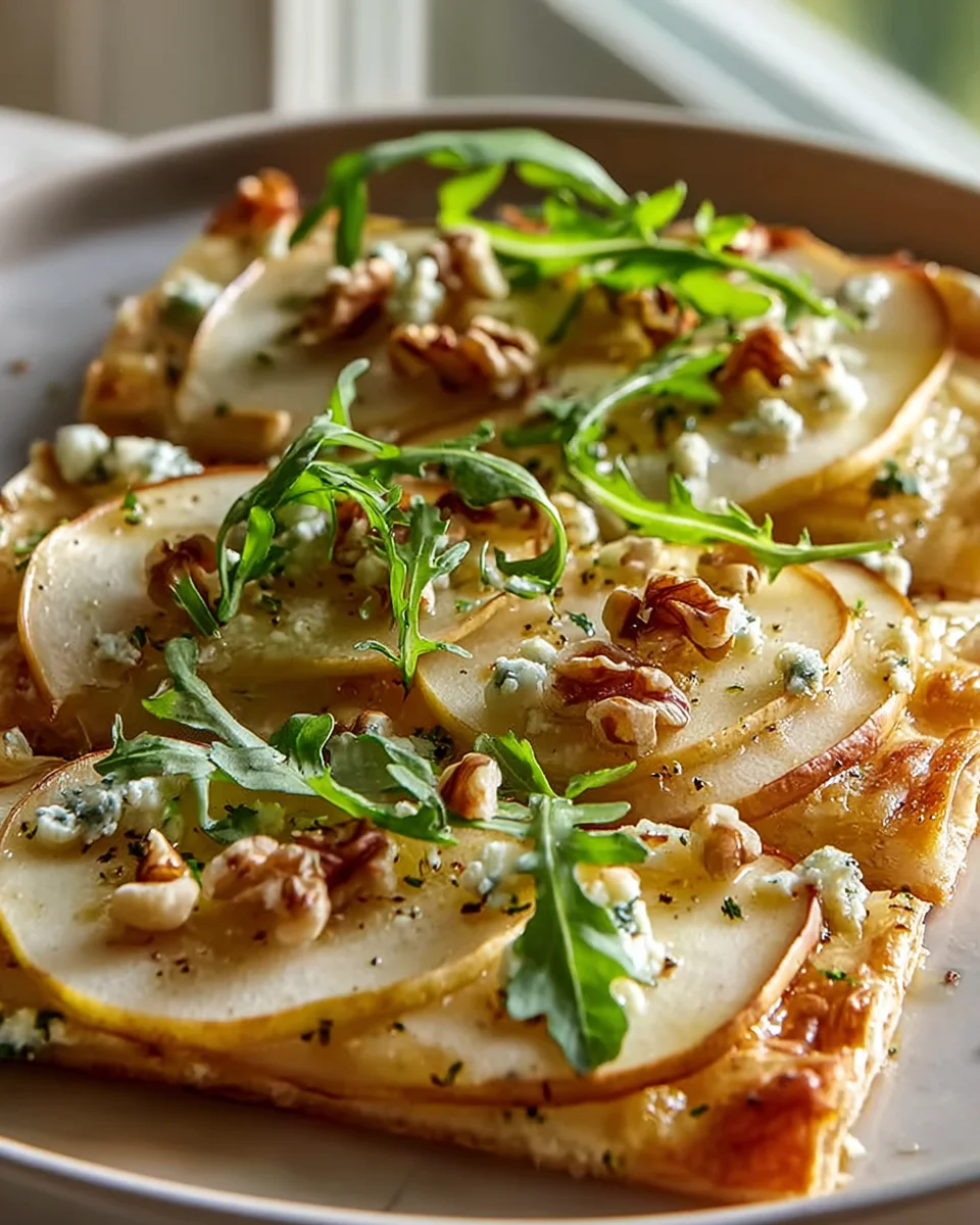 Elegant Pear and Gorgonzola Flatbread Recipe for Desserts