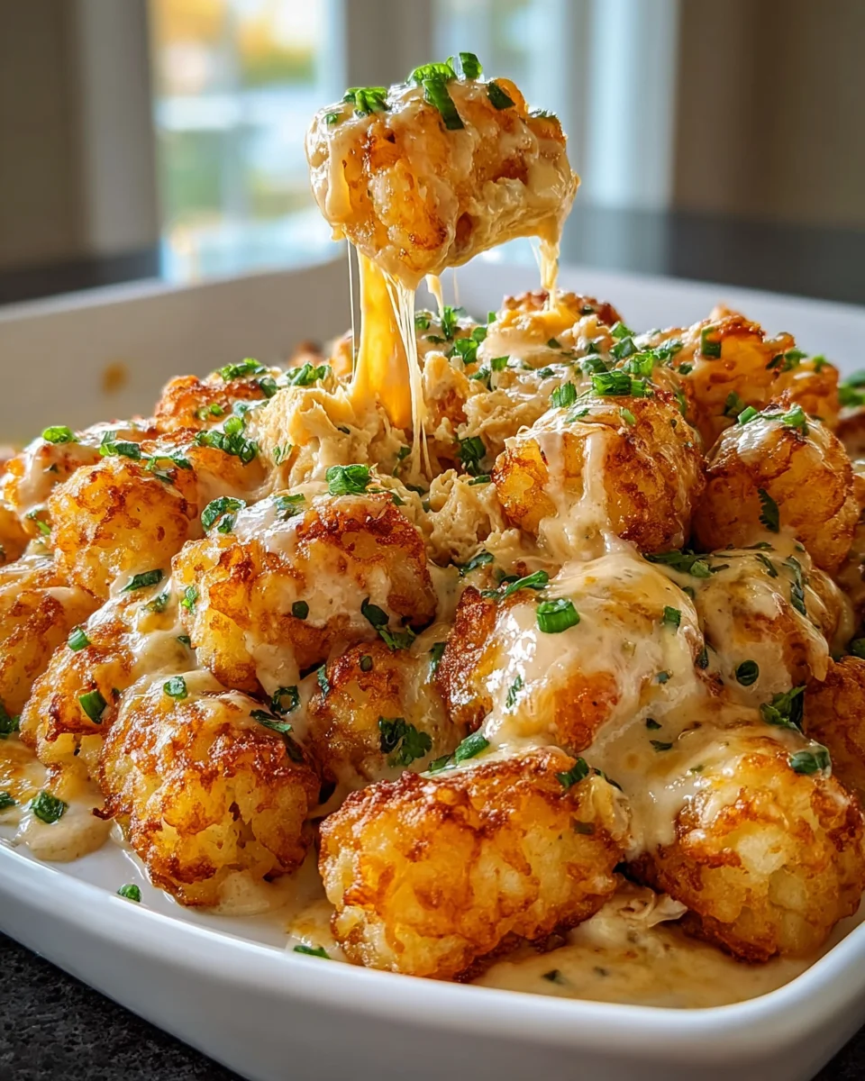 Cheddar Ranch Chicken Tater Tot Bake - Easy Comfort Food Recipe