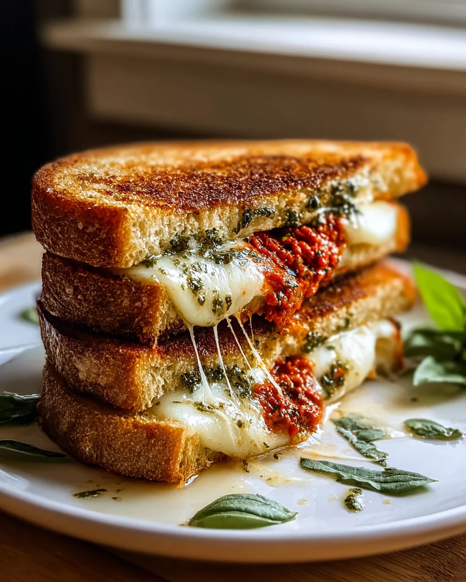 Irresistible Sun Dried Tomato Pesto Grilled Cheese