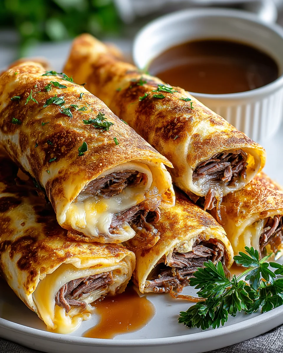 Savory French Dip Tortilla Rollups: Easy Beef Appetizer Recipe