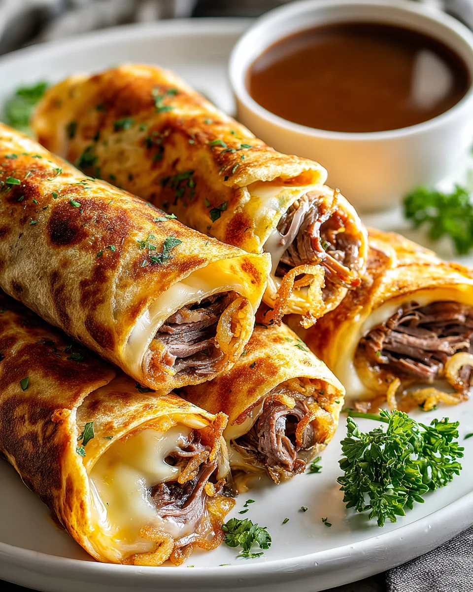 Savory French Dip Tortilla Rollups: Easy Beef Appetizer Recipe