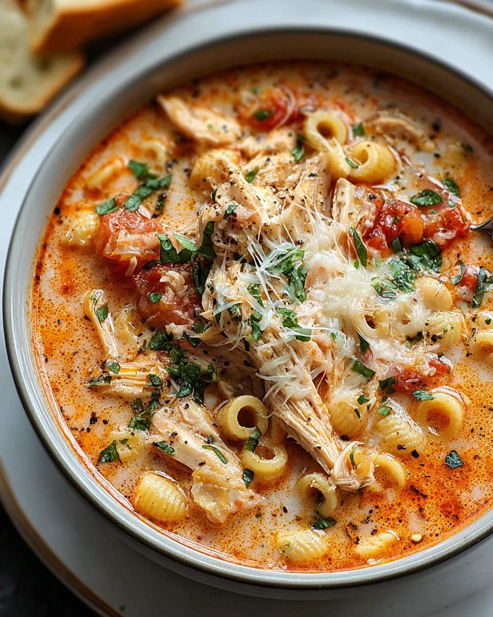 Crockpot Chicken Parmesan Soup: Cozy Cheesy Comfort Food