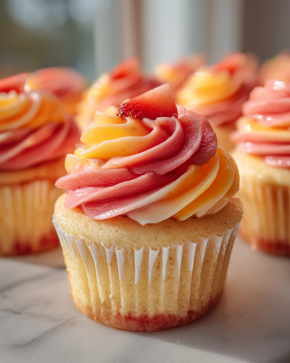 Mango Strawberry Sunset Cupcakes: A Tropical Delight Recipe