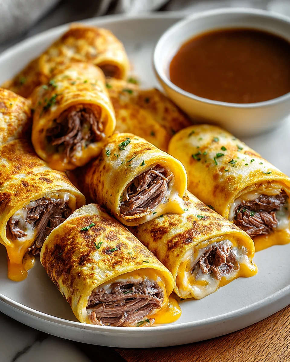 French Dip Tortilla Rollups Recipe: Delicious Beef Bites!