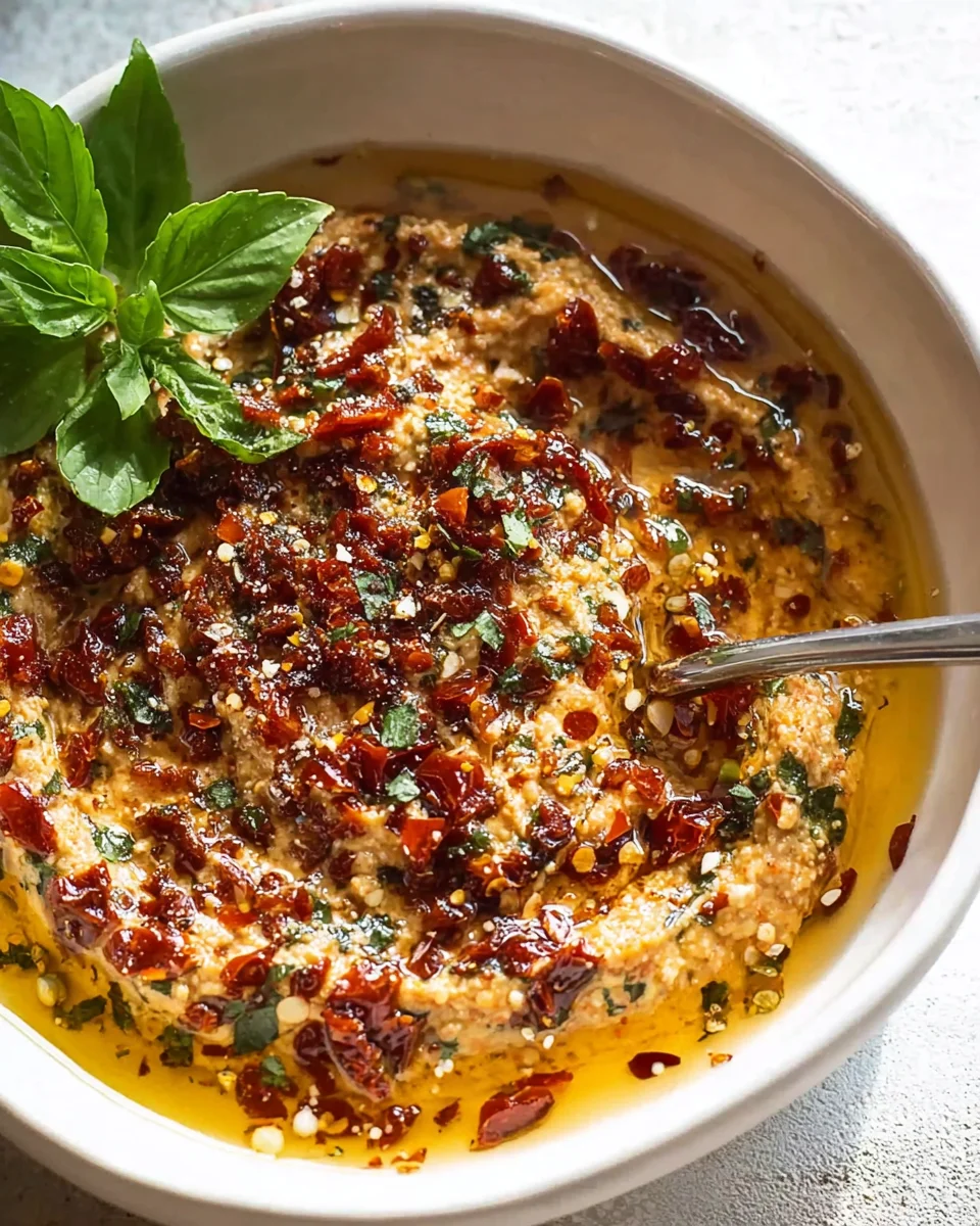 Mediterranean Sun Dried Tomato Garlic Olive Oil Dip Recipe