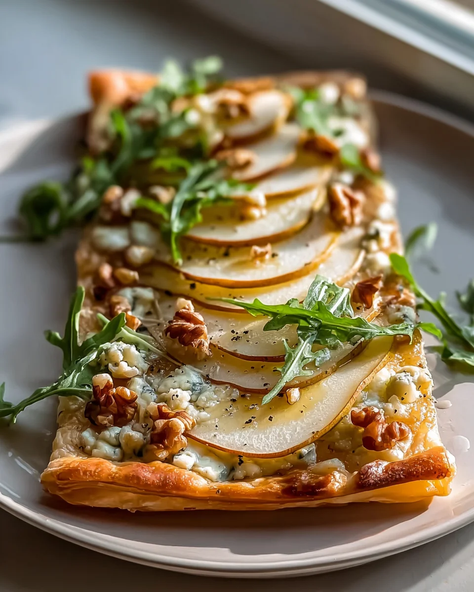 Elegant Pear and Gorgonzola Flatbread Recipe for Desserts