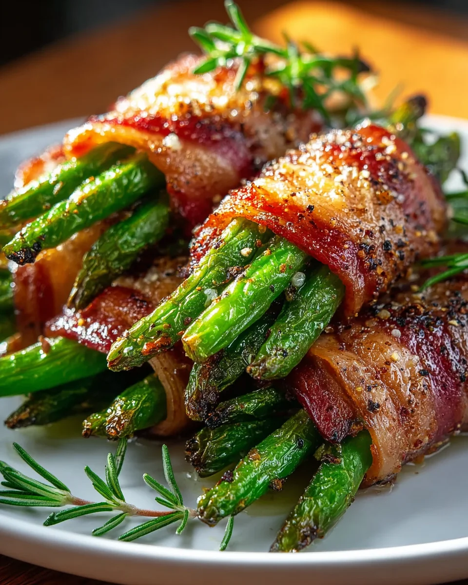 Delicious Beef Bacon Wrapped Green Bean Bundles Recipe