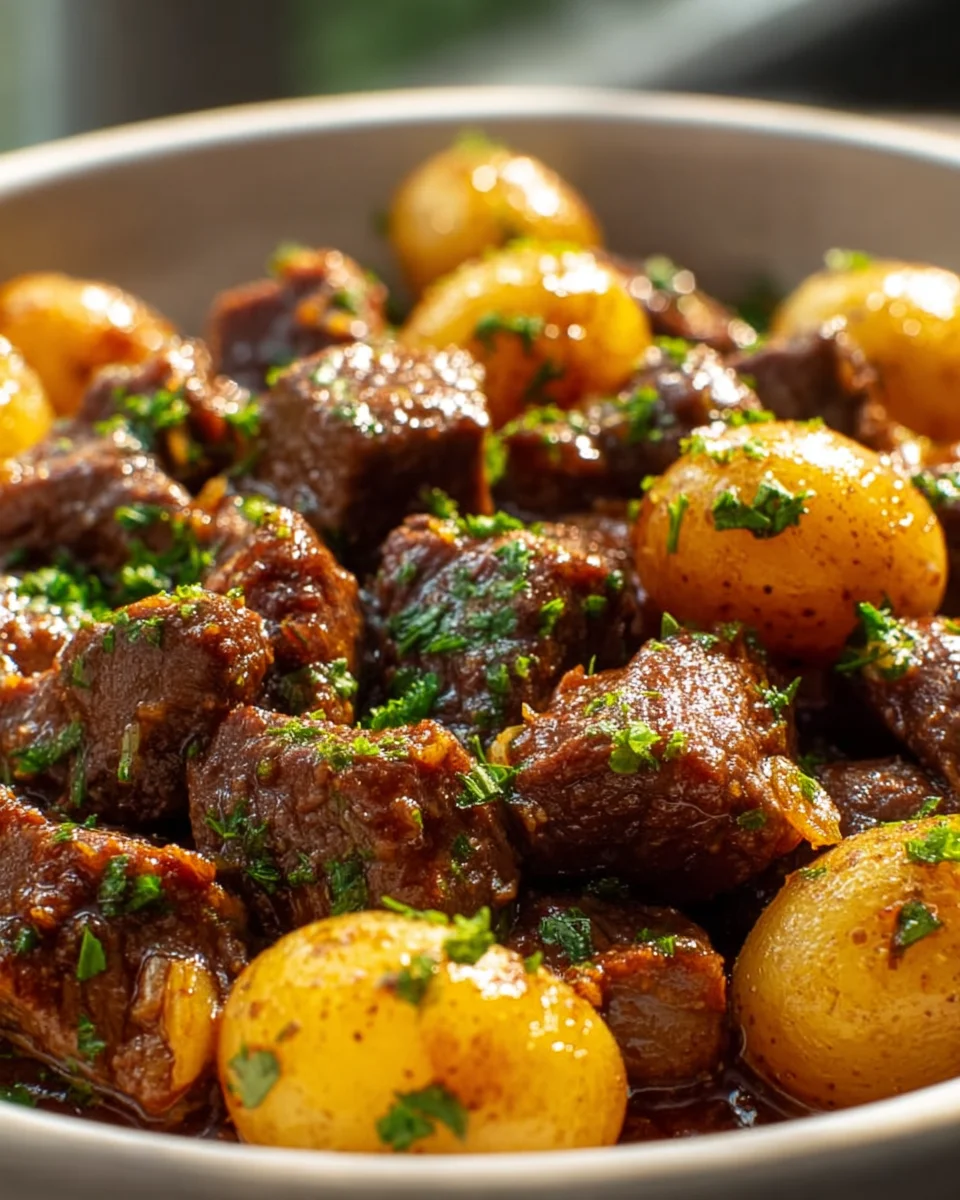 Slow Cooker Garlic Beef Potatoes: Easy, Flavorful Comfort Meal