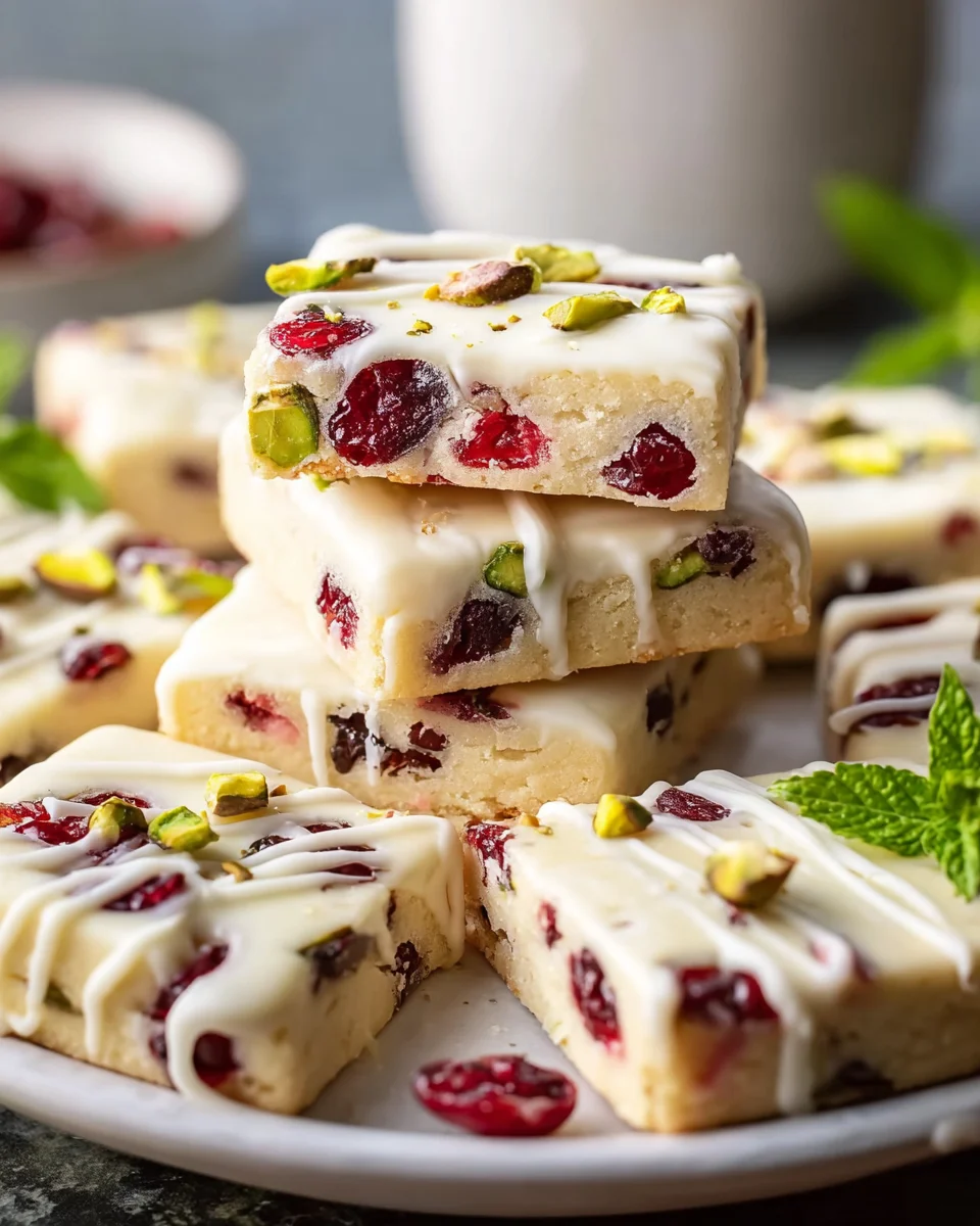 Cranberry Pistachio Shortbread Cookies: Fancy Holiday Treats