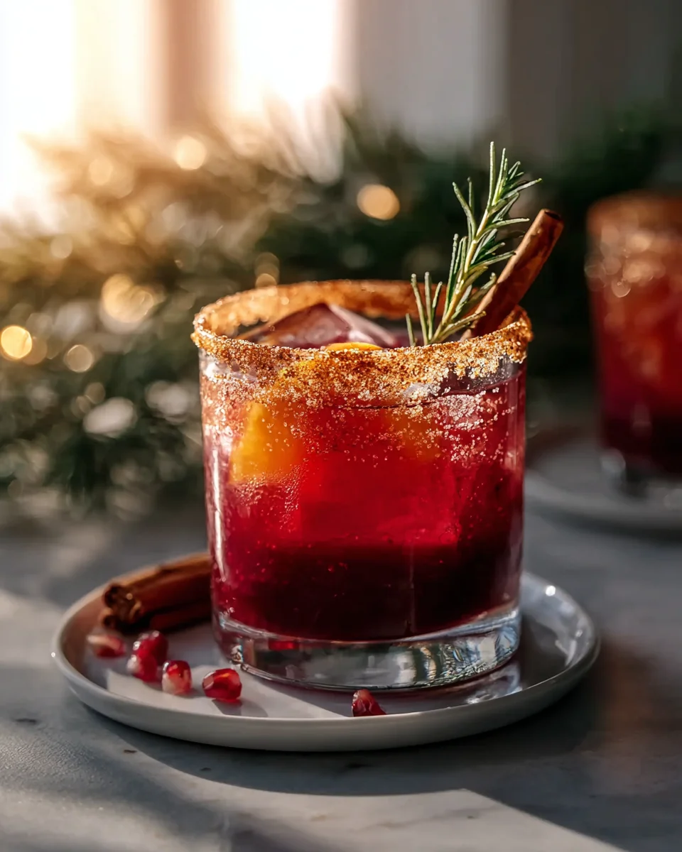 Easy Spiced Christmas Margarita Mocktail - Alcohol-Free Festive Fun