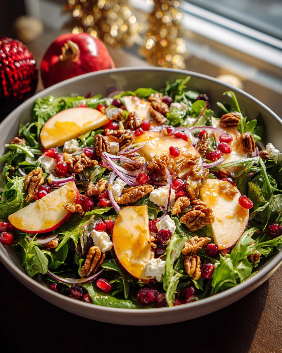 Festive Christmas Salad with Honey Mustard Dressing Recipe