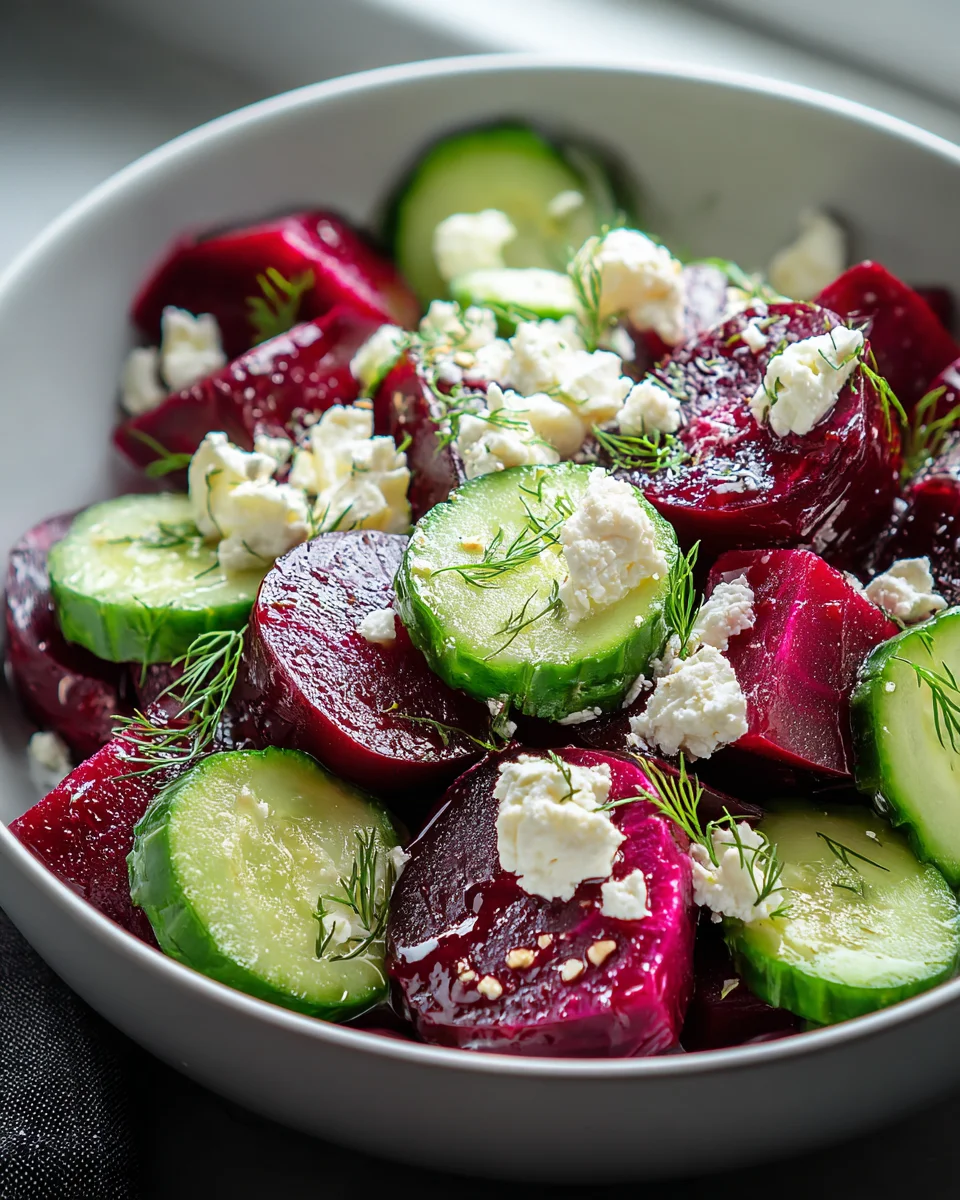 Delicious Beet Salad with Feta and Crisp Cucumbers Recipe