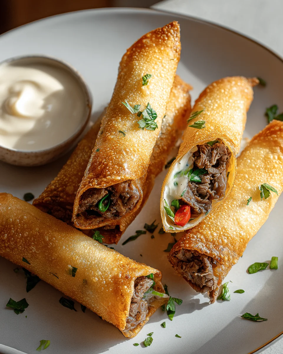 Delicious Philly Cheesesteak Fruehlingsrollen Recipe to Try!
