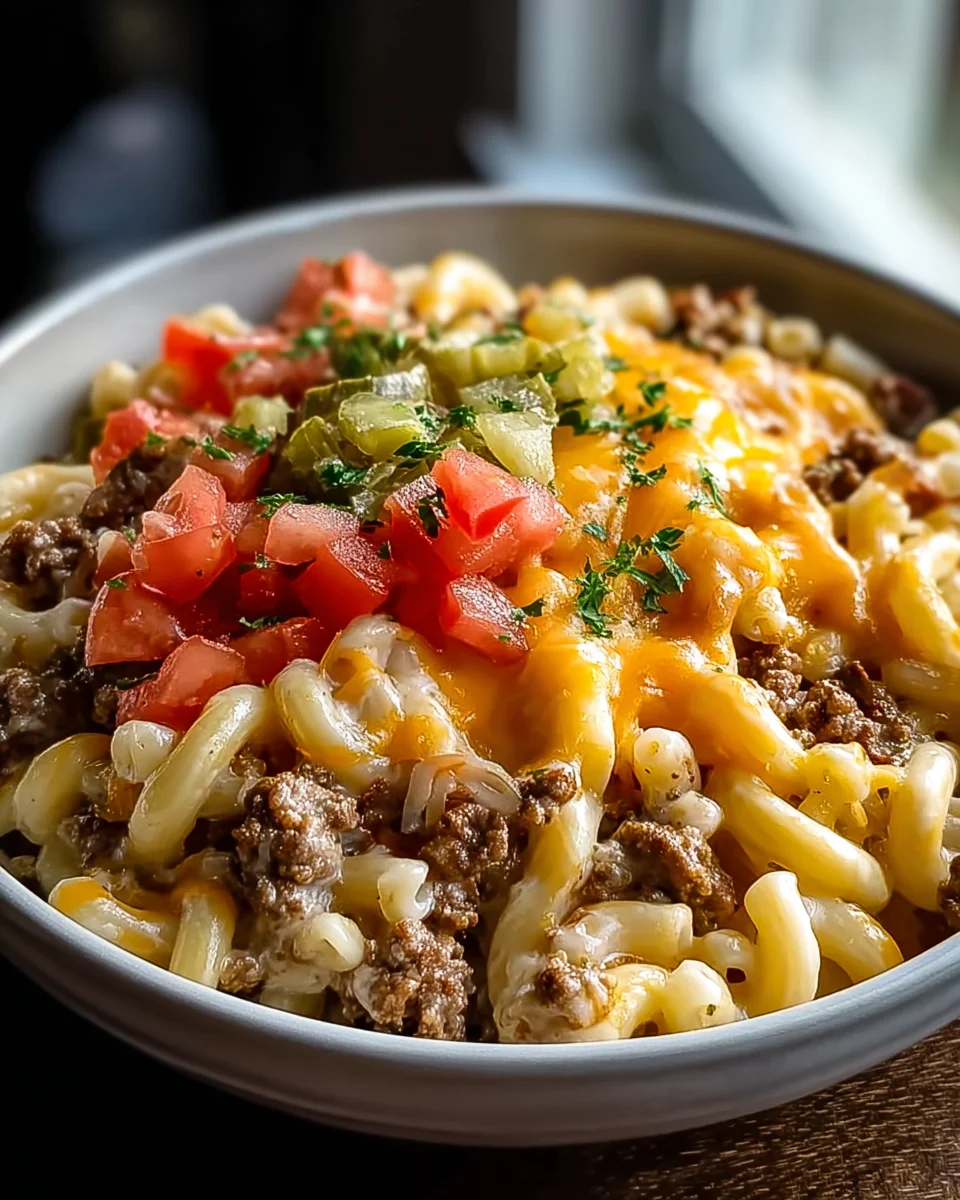 Ultimate Loaded Cheeseburger Alfredo Pasta Recipe Delight