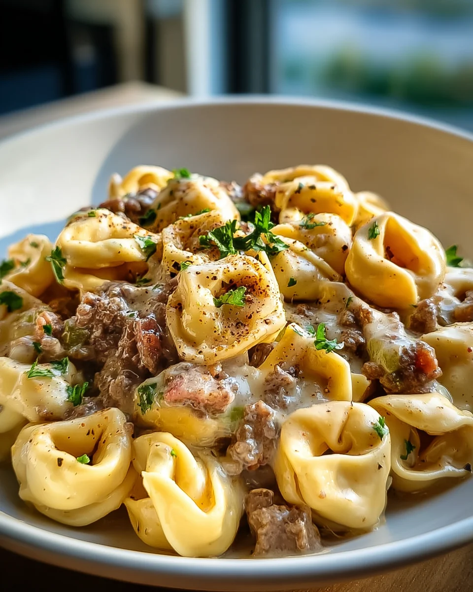 Delicious Philly Cheesesteak Tortellini Pasta Recipe to Try!