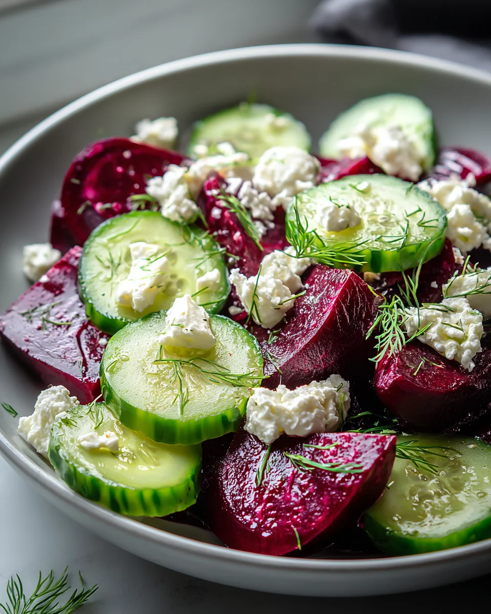 Delicious Beet Salad with Feta and Crisp Cucumbers Recipe