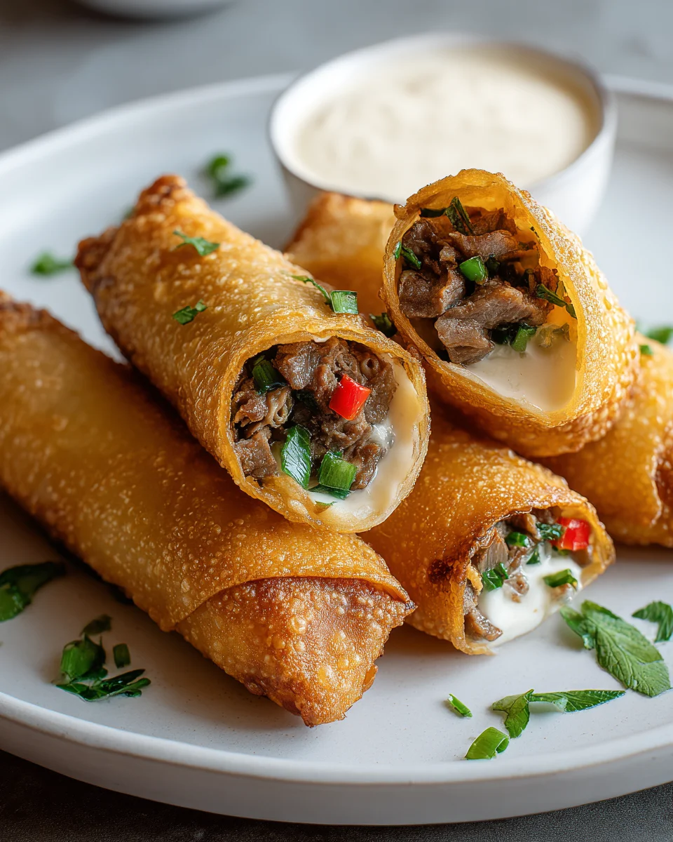 Delicious Philly Cheesesteak Fruehlingsrollen Recipe to Try!