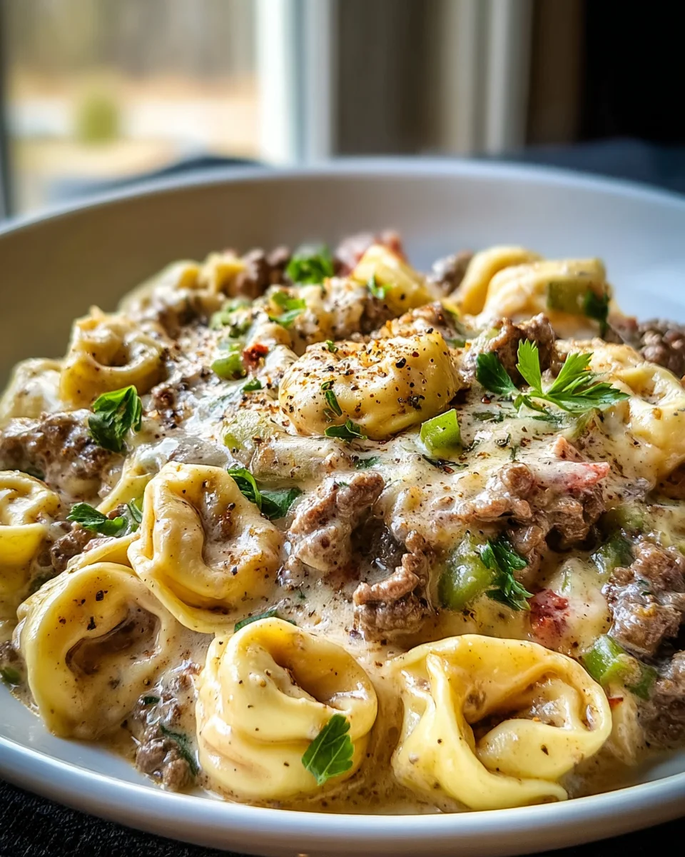 Delicious Philly Cheesesteak Tortellini Pasta Recipe to Try!