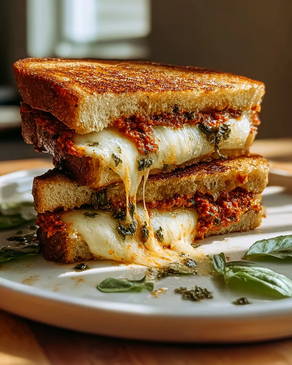 Irresistible Sun Dried Tomato Pesto Grilled Cheese