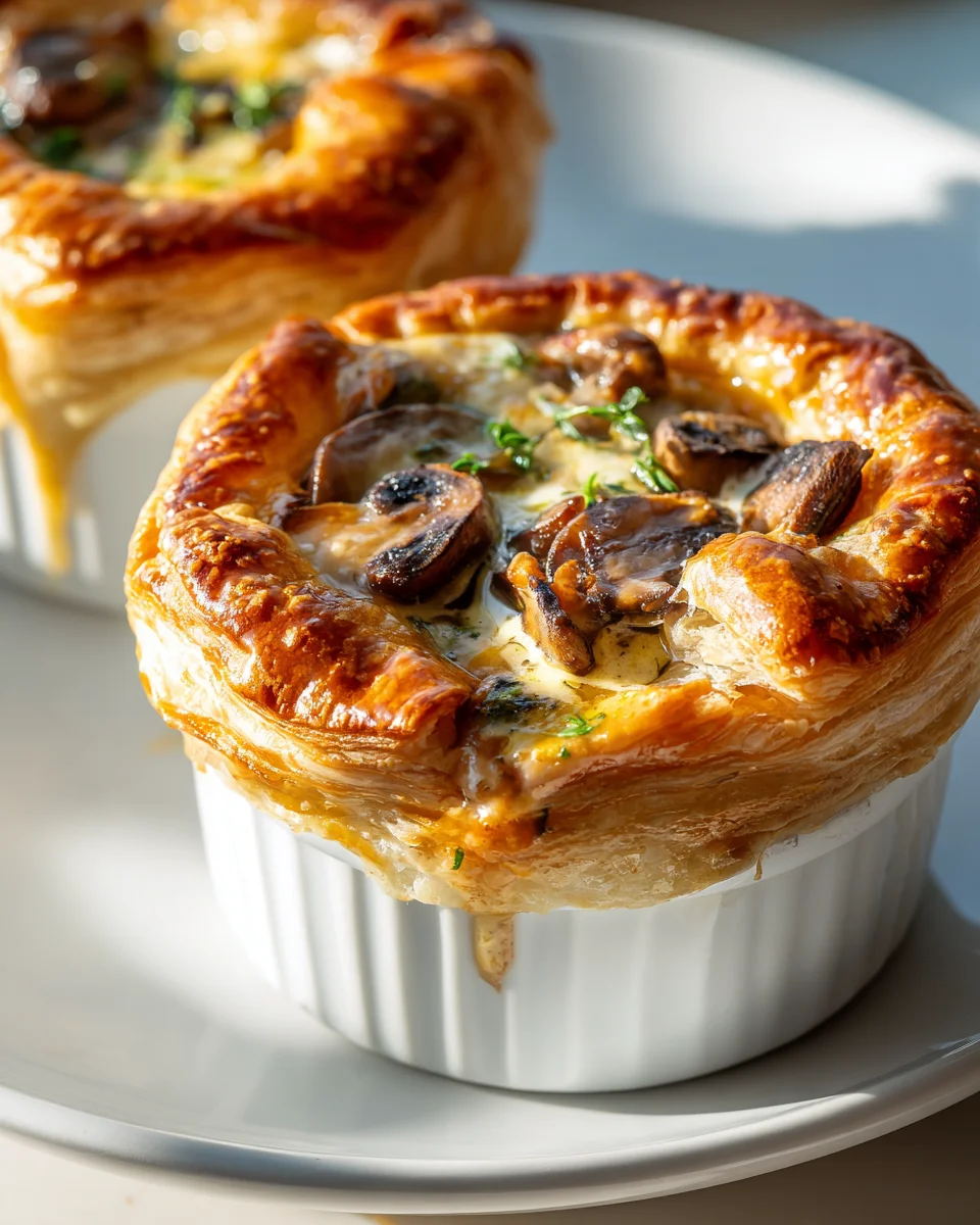 Savory Mini Mushroom Gruyere Pot Pies - Perfect Appetizer