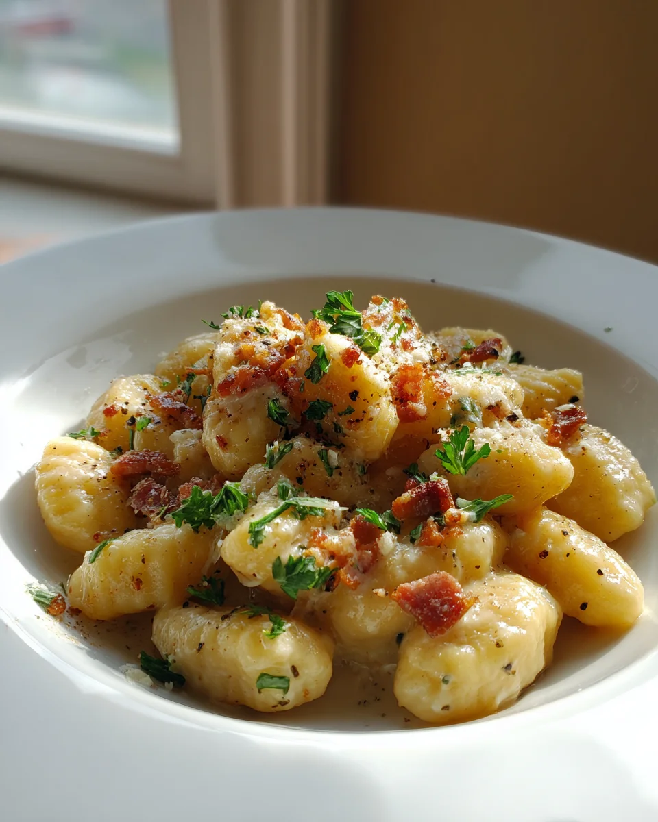 Beef Carbonara With Gnocchi: A Rich & Creamy Delight