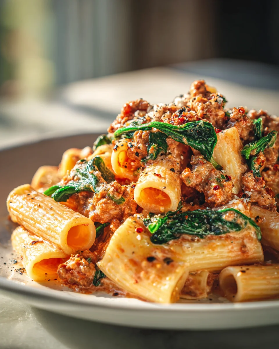 Creamy Beef Sausage Rigatoni: Easy & Delicious Dinner