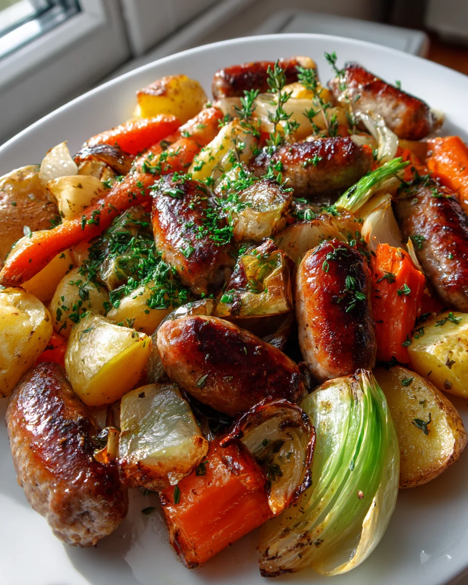 Easy Quick Beef Sausage Tray Bake: One-Pan Dinner Idea