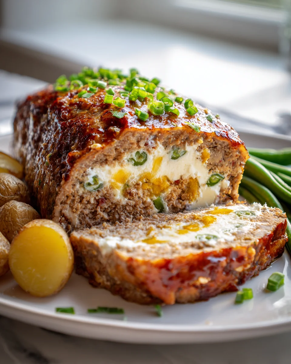 Jalapeño Popper Stuffed Beef Meatloaf: Cheesy & Spicy