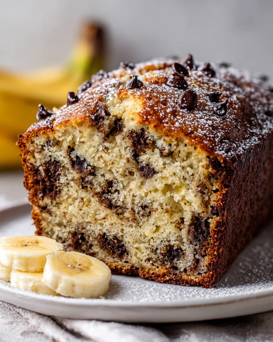 Easy Chocolate Chip Banana Bread Recipe - So Moist!