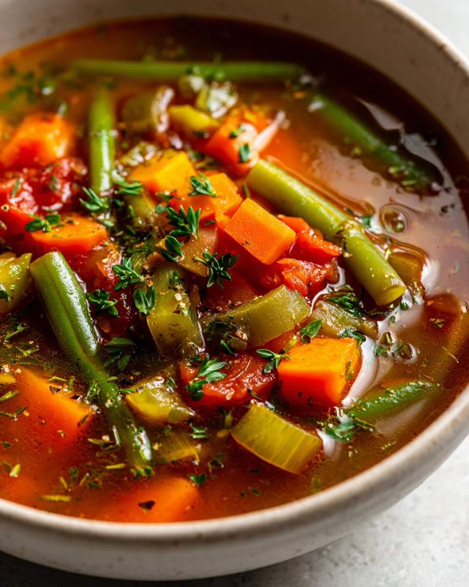 Easy Slow Cooker Vegetable Soup - Rich, Flavorful & Not Bland