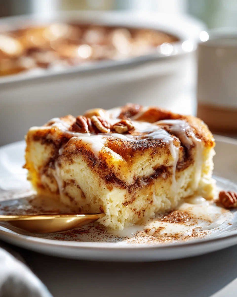 Cinnamon Roll Cheesecake Casserole: Easy & Delicious!