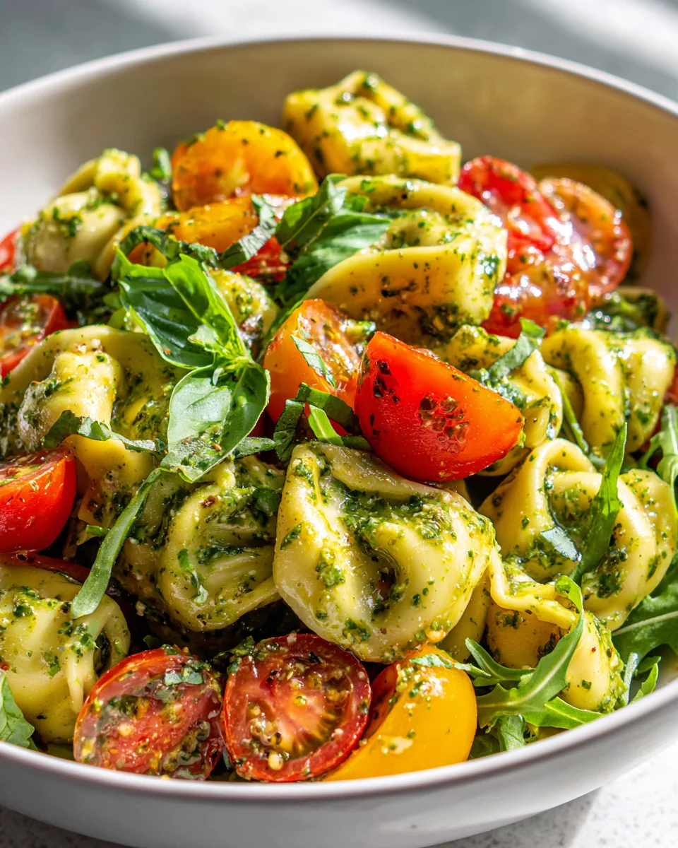 Pesto Tortellini Salad: Quick & Fresh Cherry Tomato Dish