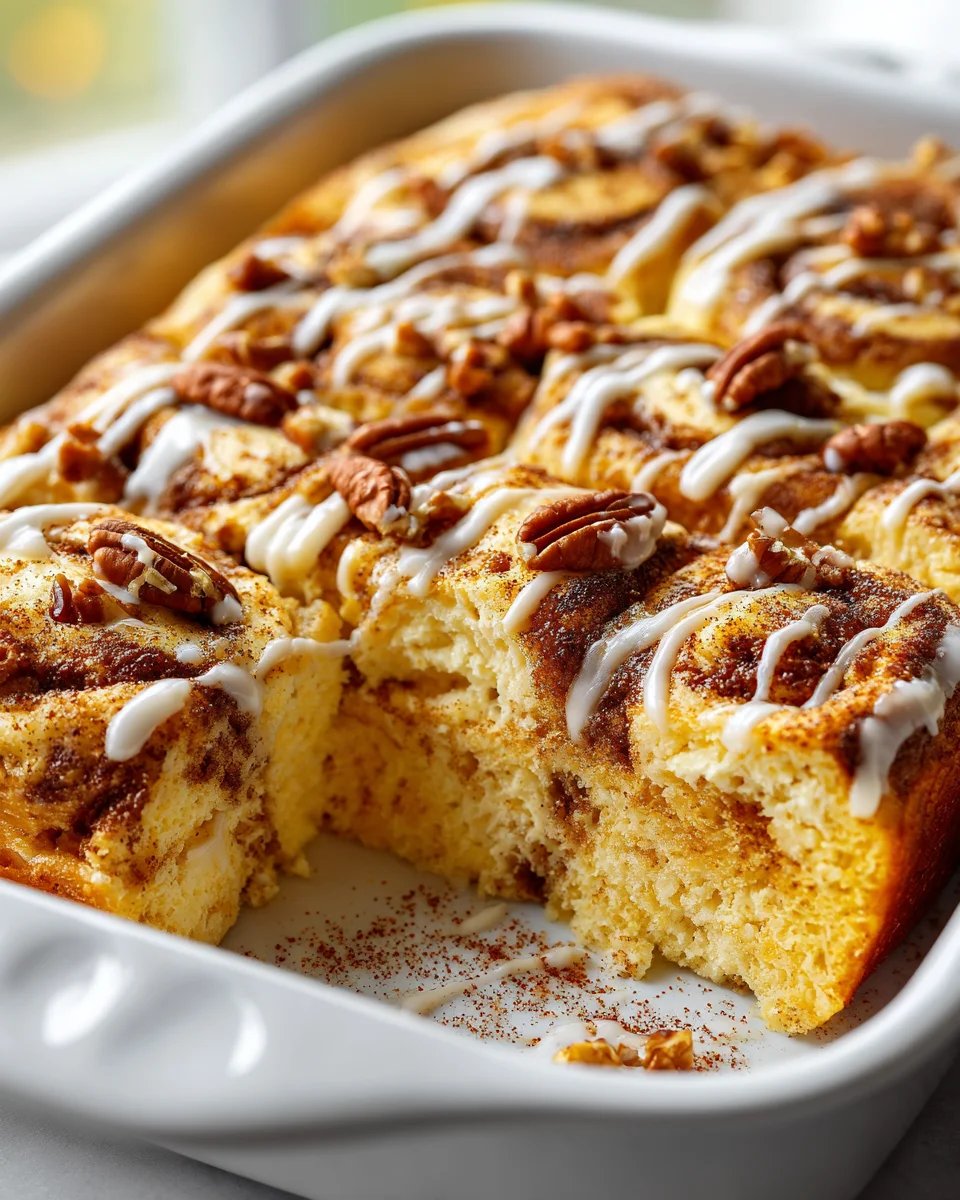 Cinnamon Roll Cheesecake Casserole: Easy & Delicious!