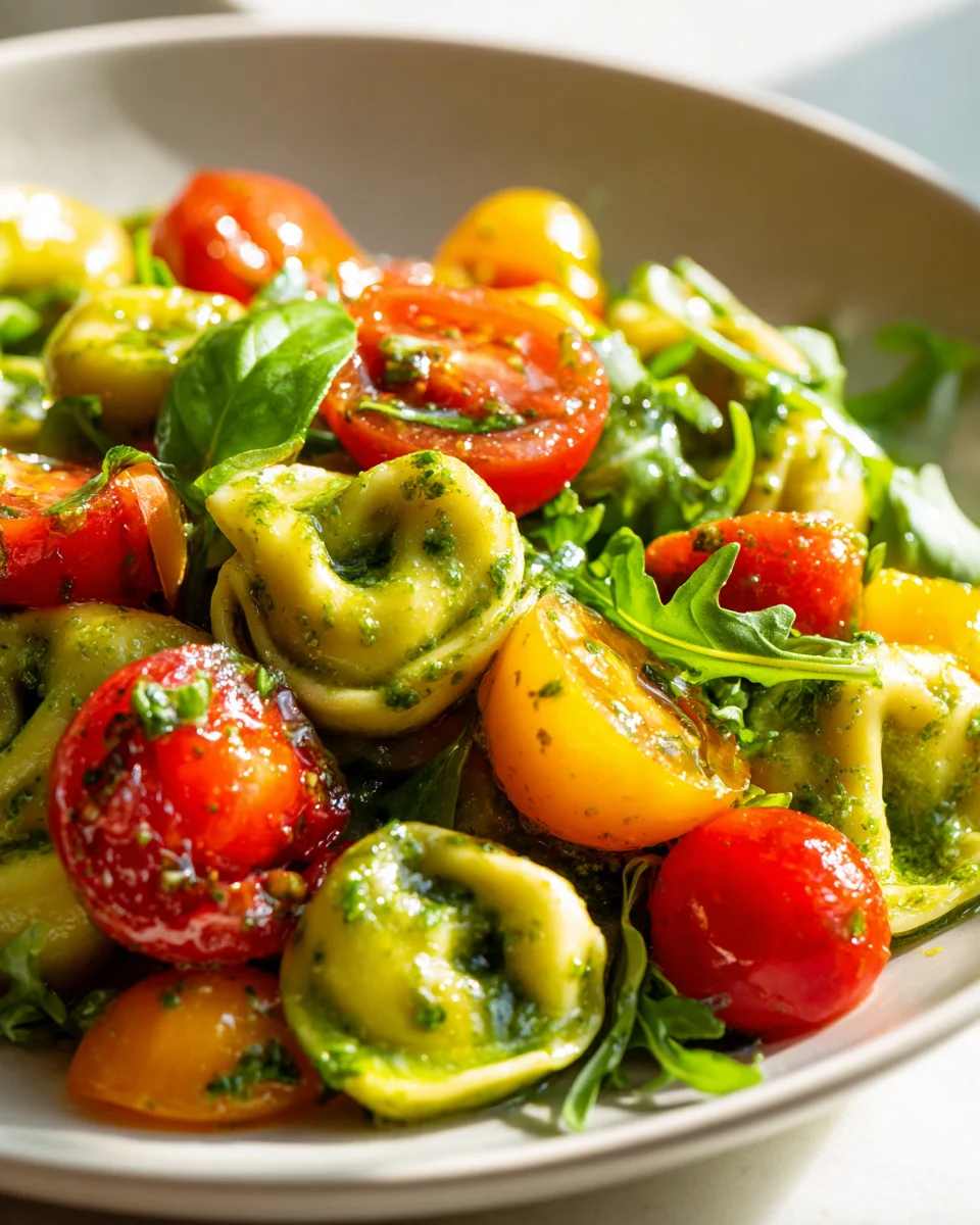 Pesto Tortellini Salad: Quick & Fresh Cherry Tomato Dish