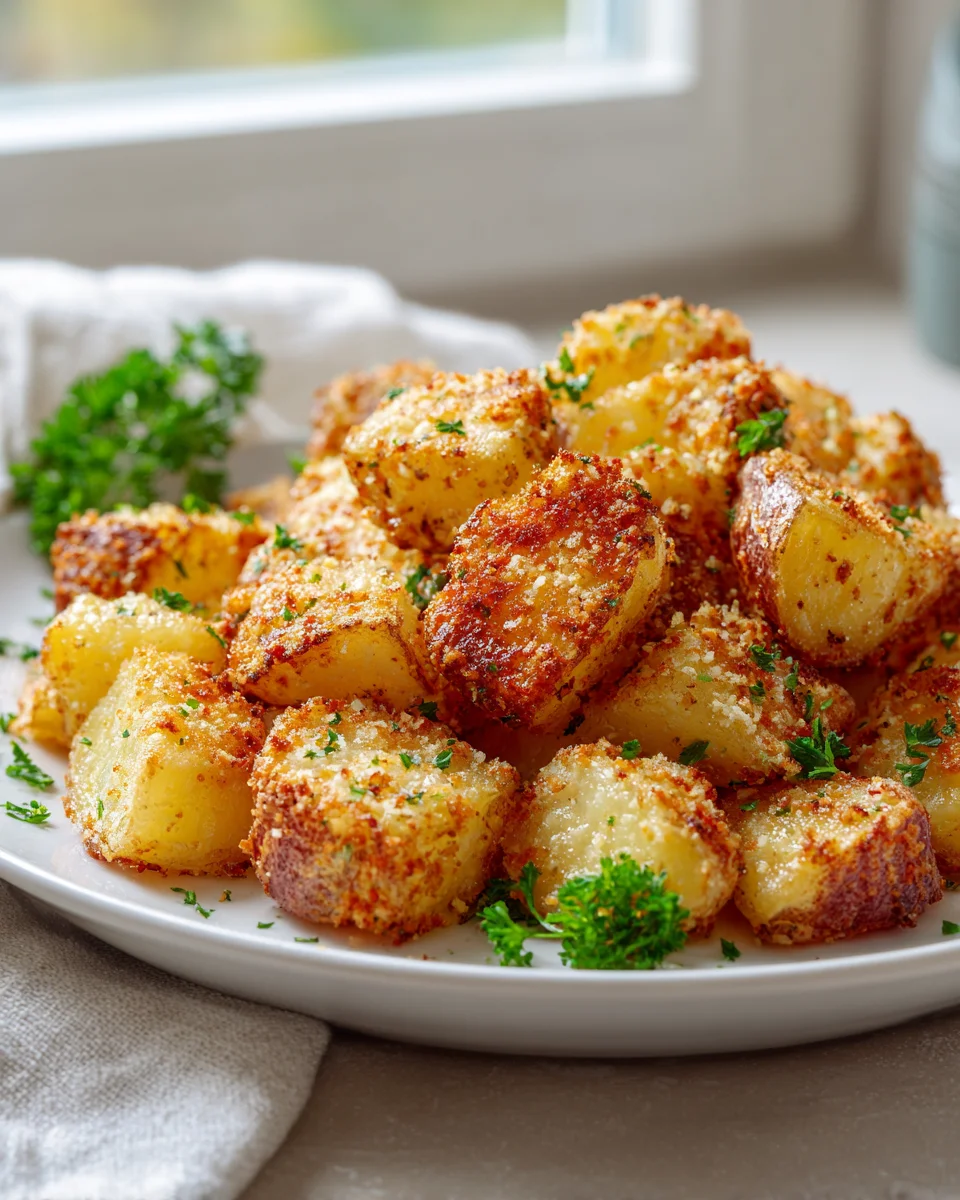 Crispy Parmesan Crusted Potatoes: Must-Try Recipe!