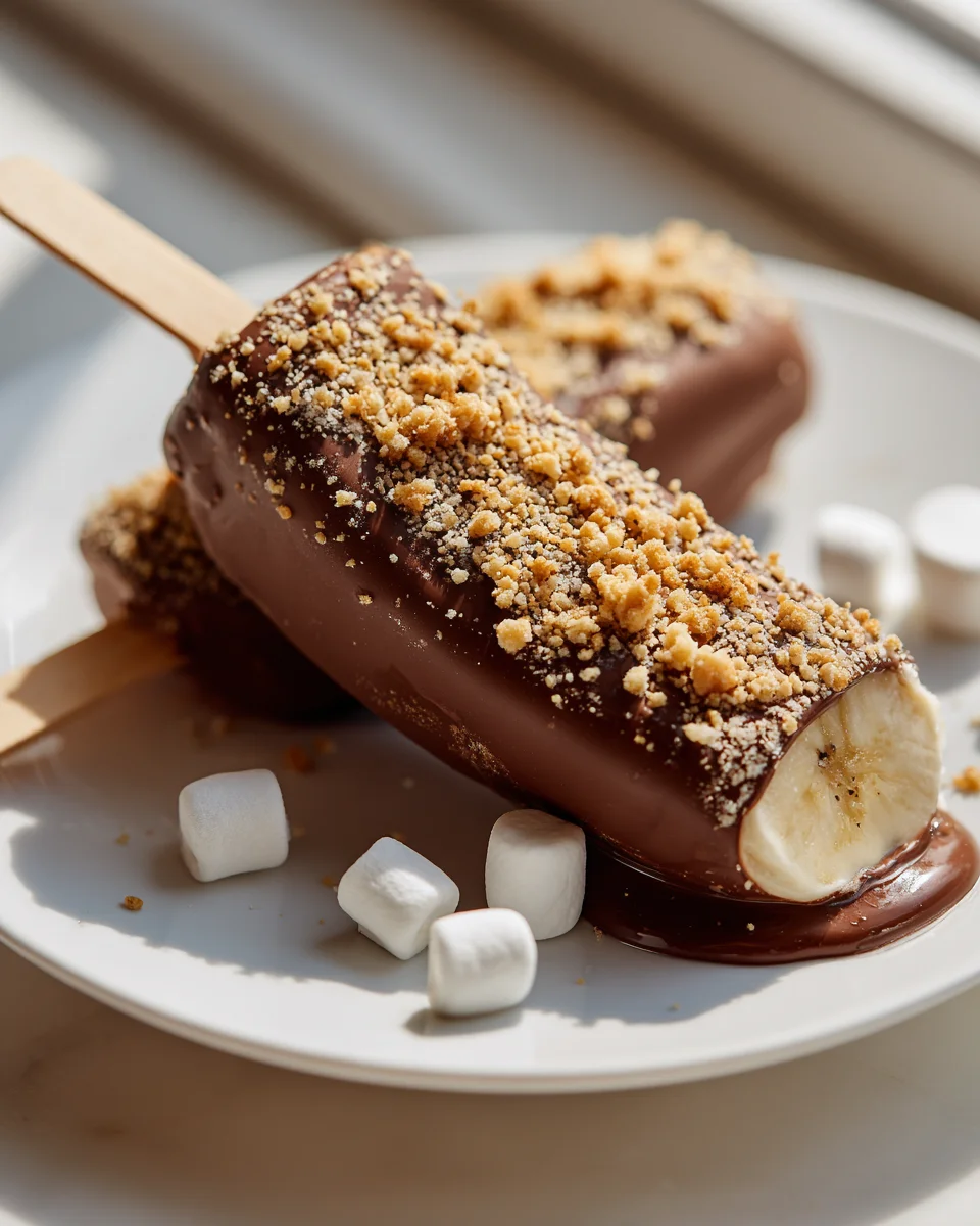 Cool Off with Frozen S'mores Banana Pops - No-Bake Dessert