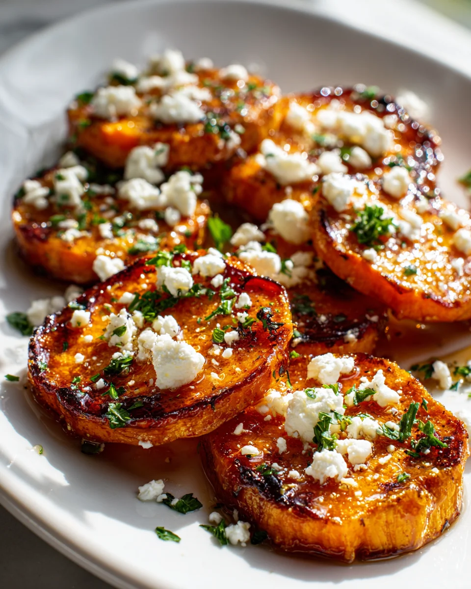 Roasted Sweet Potato Rounds with Honey Feta Delight