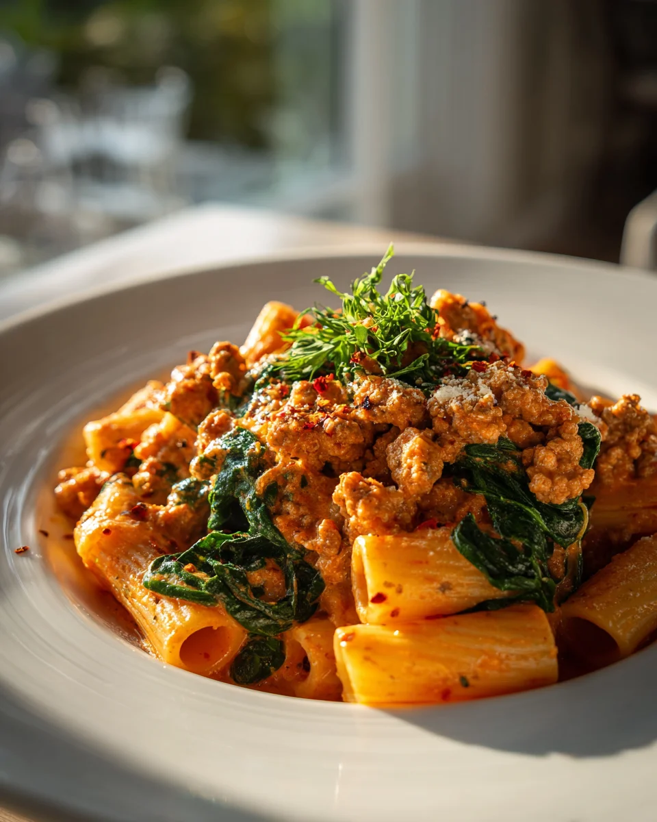 Creamy Beef Sausage Rigatoni: Easy & Delicious Dinner
